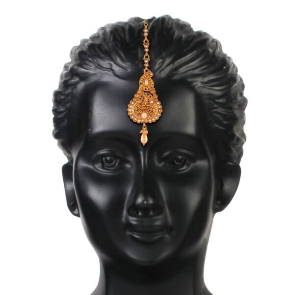 ACCESSHER Antique Rajwadi Maang Tika for Women- ACMTJM740MW