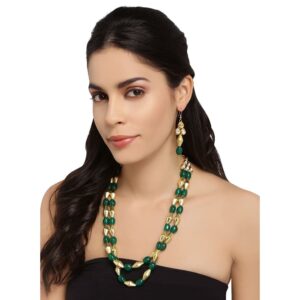 AccessHer dholki beads necklace with earrings