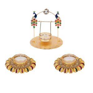 AccessHer Diwali Decor Tealight Candle Holder, Telight Candle Holders, Table Centerpiece Decor for Home Decoration | Gift Items for Home Décor Decoration Items for Home-D20P9T1_2