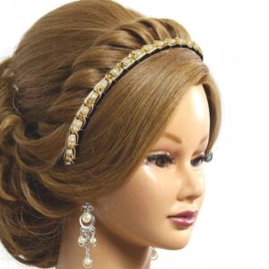 AccessHer Embellished Hair Band for Women- HB0117GC02GB