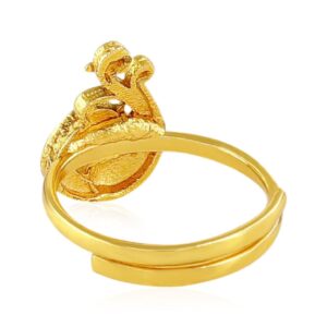 ACCESSHER Gold Color Copper Material Peacock Shaped Toe Ring.-TOR0518KJ9759G3