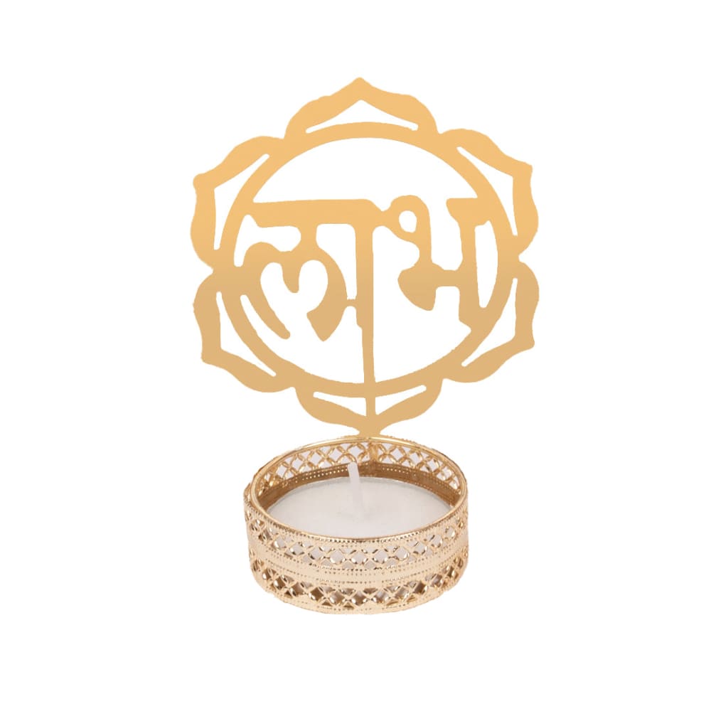 Accessher Gold Finish Metal Divine Shadow Shubh Labh Om