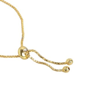 Accessher Gold plated Adjustable delicate chain AD bracelet for women and girls – BR0921D5SR22GW