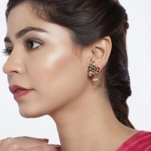 Accessher Gold Plated Jadau kundan Earring For women And Girls