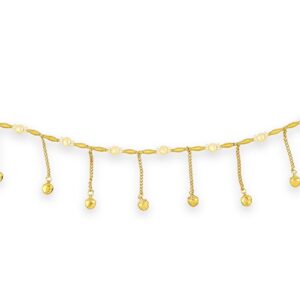 AccessHer Gold plated kamarband with Ghungroo and pearls