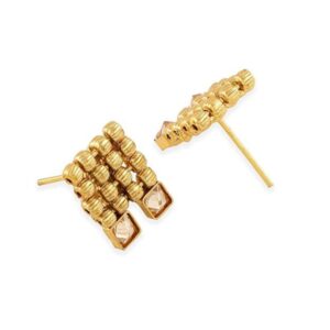 Gold Plated Rajwadi Stud Earrings