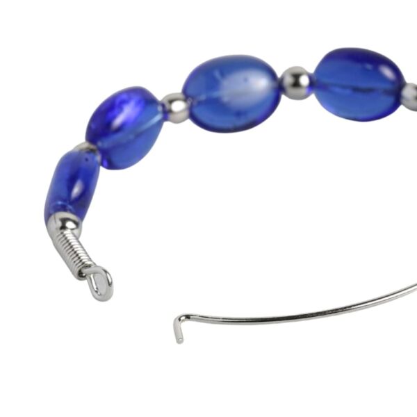 Accessher Silver plated Blue Hoops for women and girls