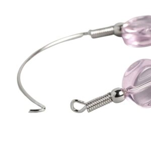 Accessher Silver plated Pink Hoops for women and girls