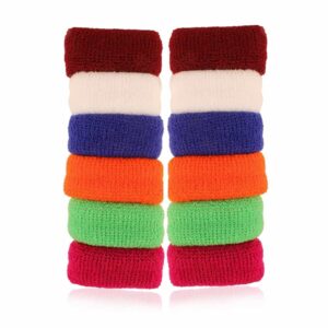 ACCESSHER Soft Multicolor Rubber Hair Band – Set of 12 Pcs-ACMFRBBN1DK