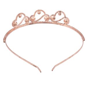 AccessHer Wedding Collection, Rhinestone Studded Golden Metal Hair Band Crown Hair Accessory for Girls and Women-HB0118GC9504GLCT