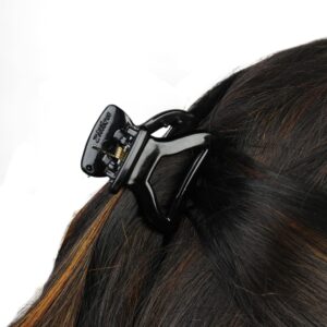 Acrylic Black Hair Claw Clip Clutchers Pack of 6 for Women