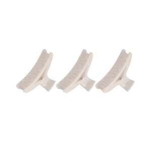 Acrylic White Color Claw Clips Hair Clutchers Pack of 3 for Women