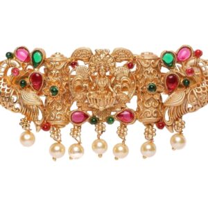 Antique Gold Plated Temple Inspired Hair Barrette Back Hair Clip for Women