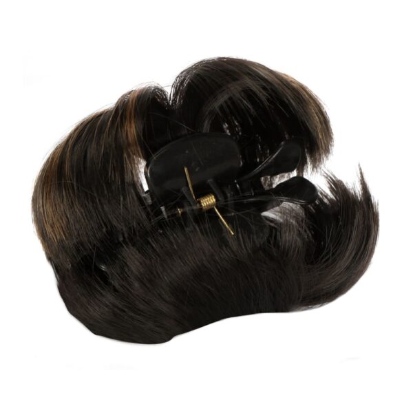 Black & Blonde Dual Tone Colour Hair Bun Extension Wig with