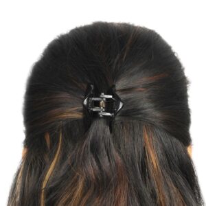 Black Color Acrylic Material Hair Clutcher/ Hair Claw Clip Pack of 6 for  Women
