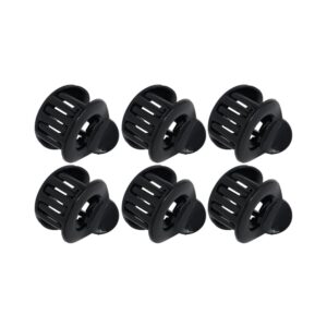 Black Color Acrylic Material Medium Size Hair Claw Clip Pack of 6 for Women