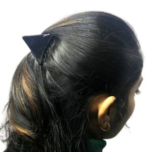Black Colour Acrylic Geometric Shape Hair Clutcher/ Hair Claw Clips for Women