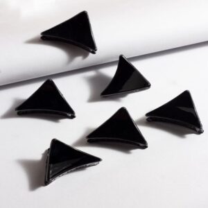 Black Colour Acrylic Geometric Shape Hair Clutcher/ Hair Claw Clips for Women