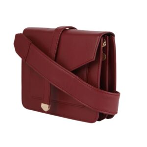 AccessHer Maroon Solid Sling Bag for women and girls