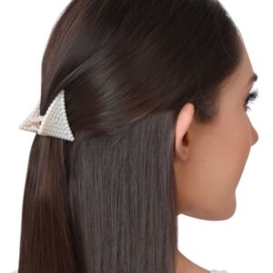 Black & White Geometric Shape Acrylic Hair Clutcher/ Hair Claw Clip Pack of 6 for Women