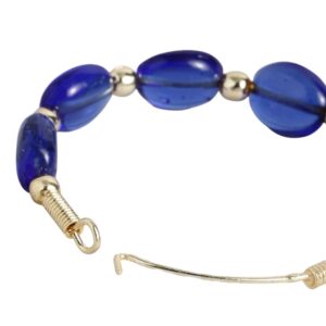Blue Beads Contemporary Hoop Earrings for Women