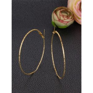 Casual Wear Gold Plated Delicate Hoop Earrings For Women