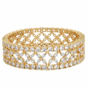 Contemporary American Diamond Embellished Kada Bangle for Women