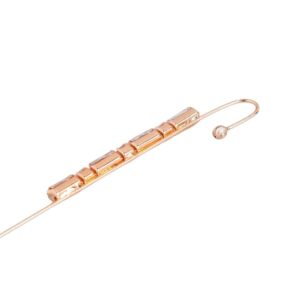 Contemporary Rose Gold Plated American Diamond Studded Ear Cuffs for Women