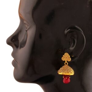 Copper Antique Royal Metal Jhumki Earrings