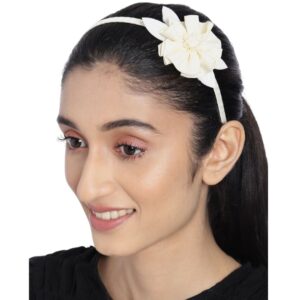 Cotton Fabric Floral Bow Hair Band for Women