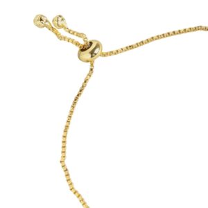 Delicate Gold Plated Adjustable American Diamond Bracelet