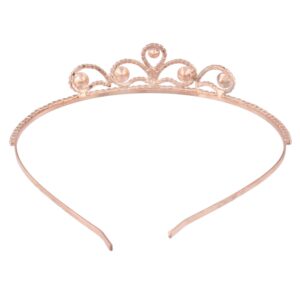Delicate Gold Plated Rhinestones Studded Hairband Crown for Women