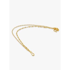 Delicate Kundan Nose Ring Two Layer Chain for Women