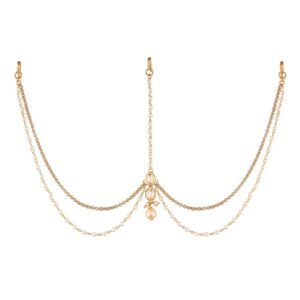 Delicate Pearls Embellished Mathapatti for Women