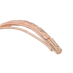 Delicate Rose Gold Plated American Diamond Studded Ear Cuffs for Women