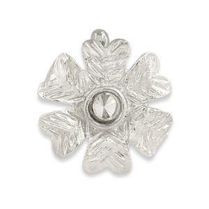 Delicate Silver Plated Floral Nose Pin for Women