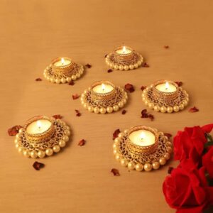 Diwali Tealight Candle Holder/Diwali Home Decoration for Festivals Set of 6
