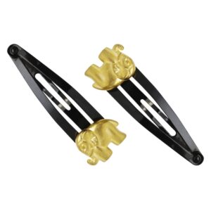 Elegant Gold Elephant Motif Hair Tic Tac Pins for Women
