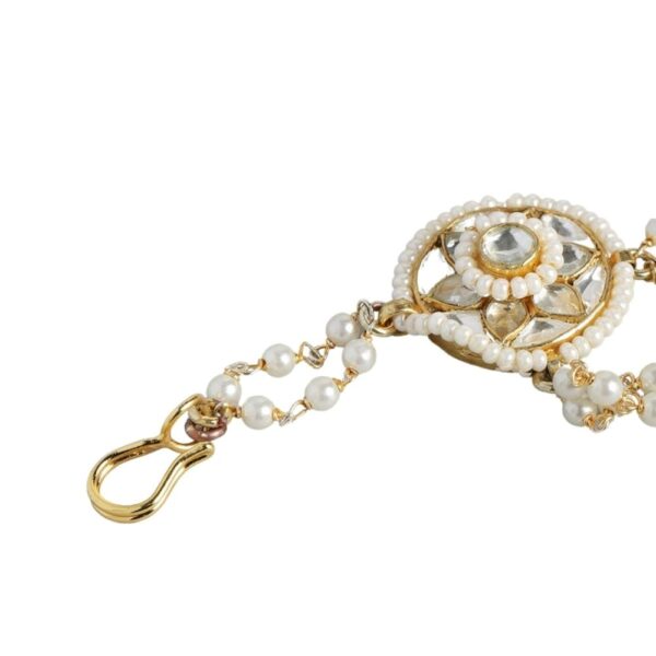 AccessHer Gold Tone Plated Elegant kundan & Pearls Bridal