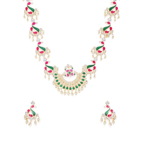 Meenkari Long Jewellery set-NS0120KJ95609GP