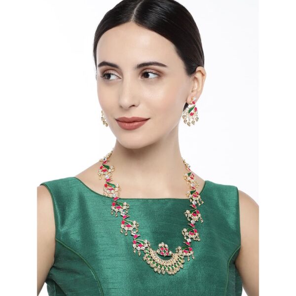 Meenkari Long Jewellery set-NS0120KJ95609GP