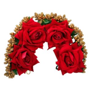Women Red & Green Embellished Hair Accessory