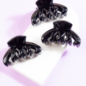 Pack Of 3 Black Claw Clip