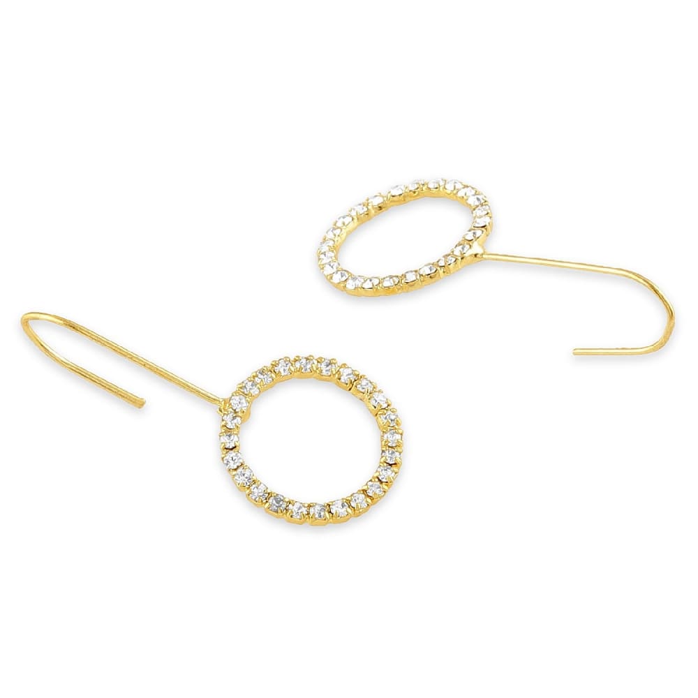 Gold Color Brass Material Dangle earrings-ER0518GC91G