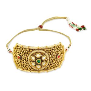 Gold Color Copper Material Rajasthani Bajuband