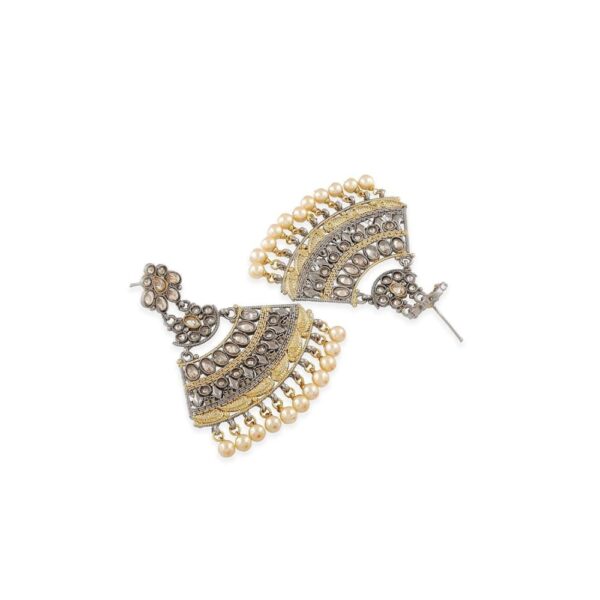 ER0119JM1628GS-Accessher Gold Color German Silver Chandelier Earrings - access-her