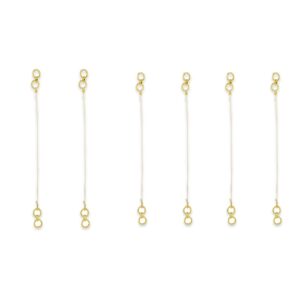 Gold Color Transparent Elastic Earrings Support Ear Chains Pack of 6 for Women