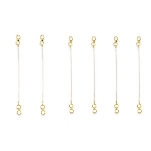 ACCESSHER Gold Brass Plastic Earring Support Ear Chain for