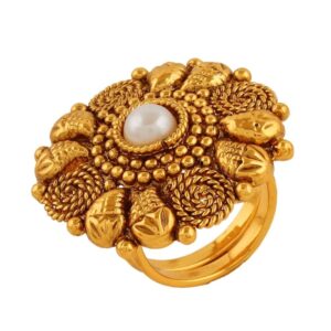Gold Plated Antique Finger Ring for Women