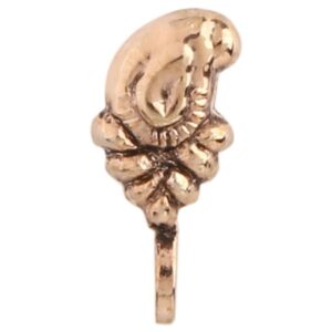 Gold Plated Antique Kairi Design Nose Pin for Women
